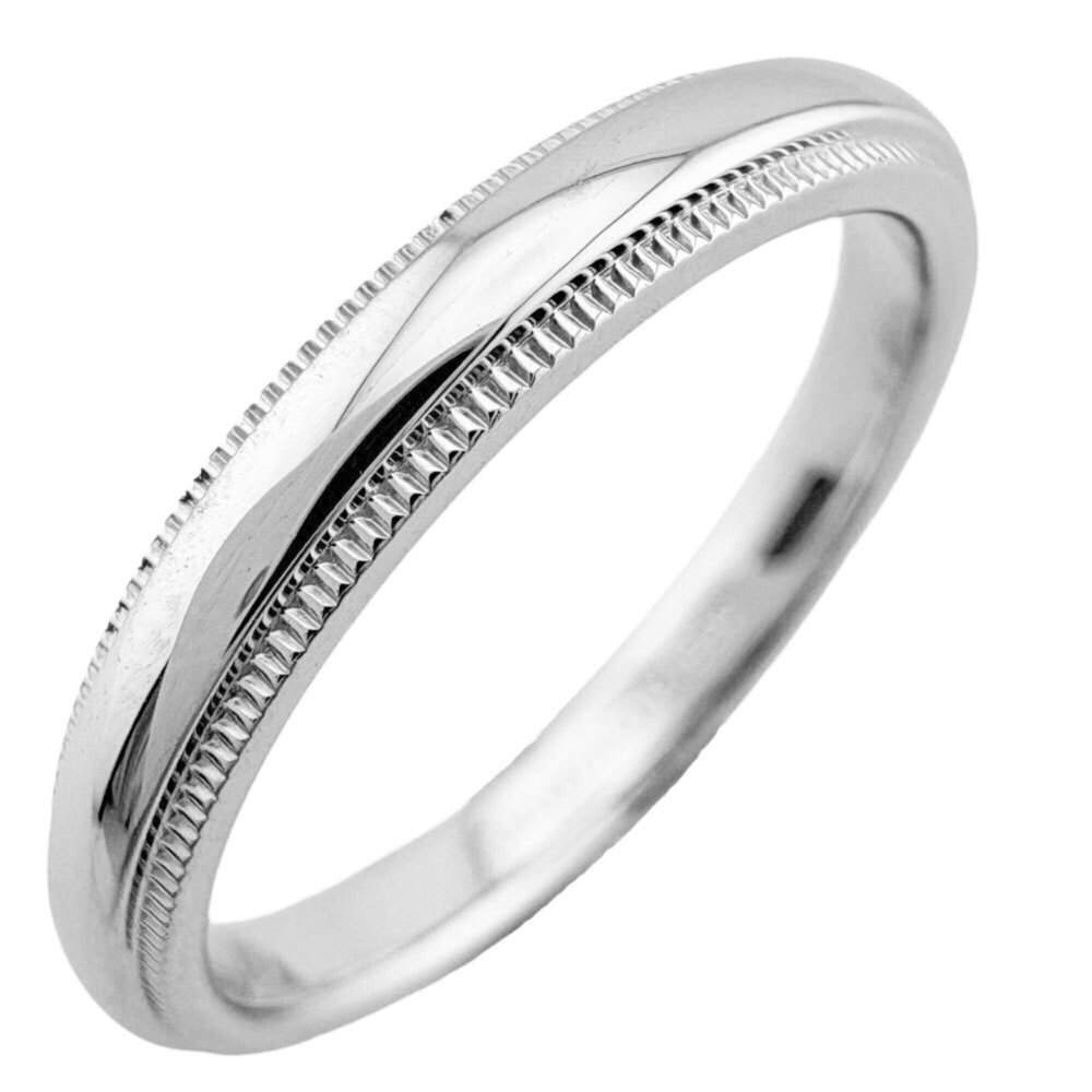 Tiffany & Co. Milgrain Ring, Platinum 950, Women's, Pre-owned.